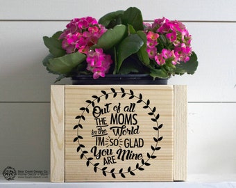 Mother's Day Planter / Mother's Day Gift / Gift for Her / Gift for Mom / Flower Box / Wood Box / Personalized Gift / Planters / Table Decor