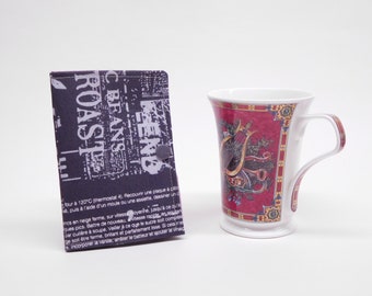 gray tea wallet, travel tea bag holder, tea bag caddy, tea bag organizer, tea bag pouch, tea lover's gift, gift for under 10, co-worker gift