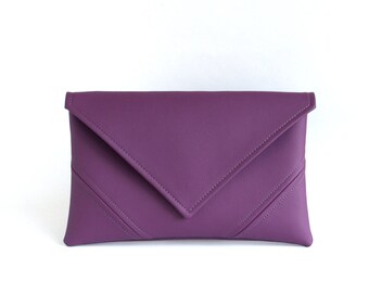 Bridesmaid Clutch Purple Clutch Purse Bridesmaid Gift For Her Wedding Clutch Bag Vegan Leather Clutch Evening Clutch Vegan Handbag Wristlet