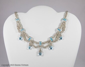 Blue Topaz and Sterling Silver Necklace