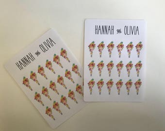 Carmen Miranda Dollz - Matte Stickers / Planner Stickers