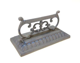 Boot Scraper Floor Unit Cast Iron 10" wide Portable Vintage Look