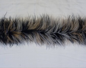 Black/Brown/White Marabou boa, Heavy Wt.