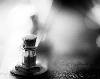 Tuning Keys : guitar photo black white macro photography monochrome surreal home decor musical instrument 8x10 11x14 16x20 20x24 24x30