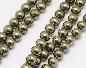Pearl pyrite natural ø8mm * to the unit *.