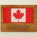 Drapeau du Canada phosphorescent sur Acajou