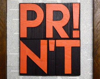 PRINT - what it used to be - typographic art - painting