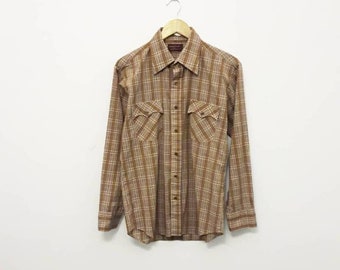 1970s Brown Button-up Shirt
