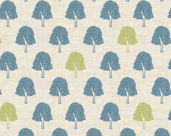 Heartwood Trees 1746 by Makower in blue 100% Cotton Patchwork Quilting