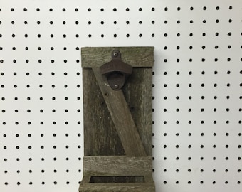 Reclaimed Barn Wood Rustic bottle Opener- Wood Sign Bottle Top - Bottle Opener