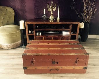 Vintage Trunk Coffee Table Wooden