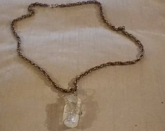 Polished crystal necklace