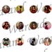 Planche numérique de 20 images digitales de 25mm pour cabochons thème "Miss"