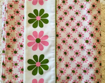 Lady Pepperell Pink Daisy - Full Size - NIP NOS Full Flat - Kittery Pattern - 1970s