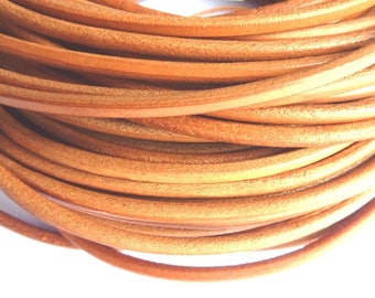 1 m leather cord 5 mm natural PR02800