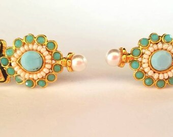 Elegant, pretty blue earrings