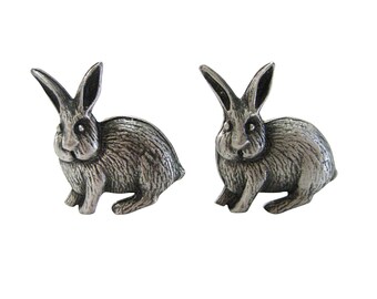 Textured Rabbit Hare Cufflinks