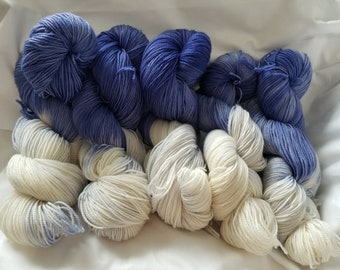 Stonewash superwash sock yarn 400 yards