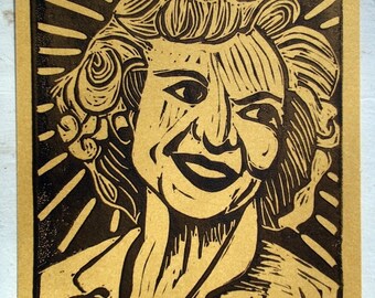 Golden Girls Post Card - Betty White - Gold