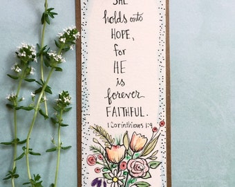 Flower bouquet bookmark