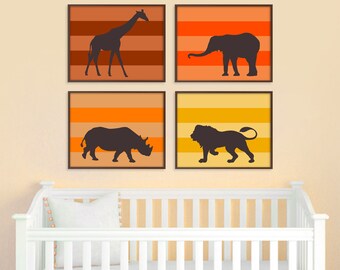 Jungle Nursery Art, Nursery Art Print, Safari Animal Print, Baby Nursery Decor, African Animal Print, Zoo Nursery, Modern Home Decor, Framed