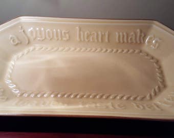 Pfaltzfraff Vintage Village Pattern Bread Platter (stoneware)