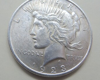 1923 Peace Dollar, Silver Peace Dollar, Collectible Peace Dollar, FREE Shipping, Rare Coins, Collectible Coins