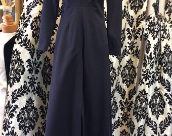 Beautiful Black 70s Maxi Dress