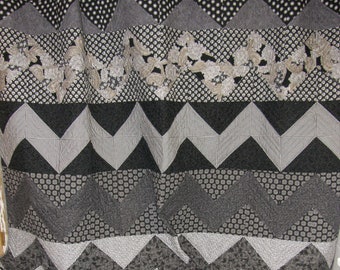 Black and White Chevron Quilt