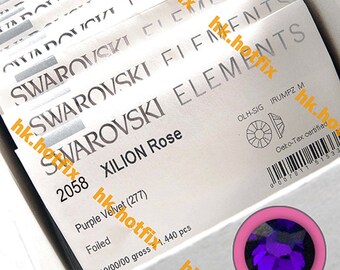 Flat Back Swarovski 2058 ss5,ss7,ss9,ss12,ss16,ss20,ss30,ss34 Purple Velvet (277) Crystal Rhinestone144 pieces Free Shipping