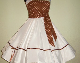 1950s Rockabilly Wedding Dress with Petticoat ...