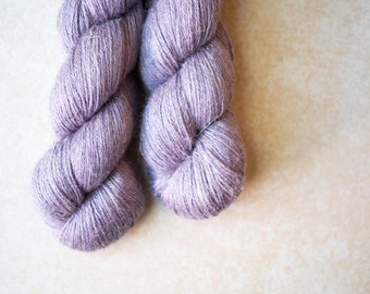 SALE - Alpaca+Silk+Linen sock yarn - hand dyed - OOAK Purple