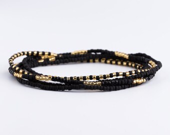 Bracelet, wrap bracelet, Seed beads, stackable