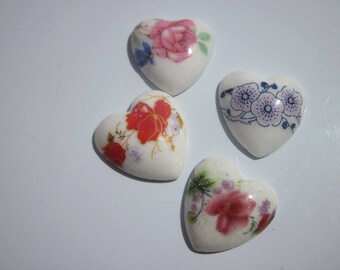 4 hearts ceramic paste mix - (B) 20mm