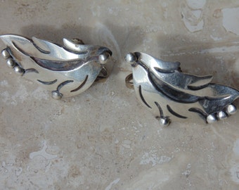 Maricela Sterling Silver Earrings from Taxco Mexico ~ Isidro Garcia Pina