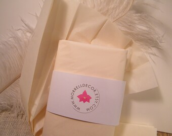 Cream Tissue Paper Sheets - Cream Vanilla 48 Sheets of 20" X 30" DIY Wedding Decor Packaging Favor Box Packaging - DIY Pom Pom Supplies