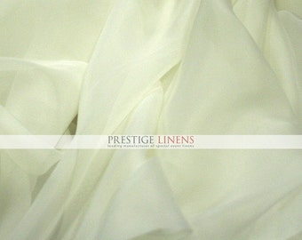 10 YARDS 30 ft Voile Fabric 118" Wide - Sheer Voile Drape Drapery Fabric Chiffon Fabric - IVORY
