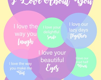10 things I love about your personalised valentines or anniversary gift