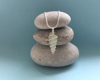 Wire wrapped seaglass necklace
