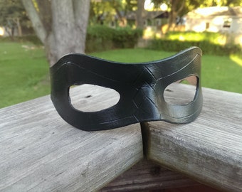 Green Arrow Inspired Leather Mask w/strap