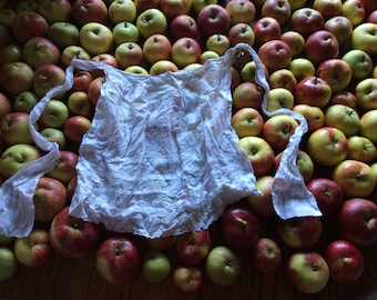 White French maids apron, broiderie anglaise. Delicate, pretty little apron.