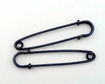 6 Antiqued Silver-plated 2-inch Kilt Pins