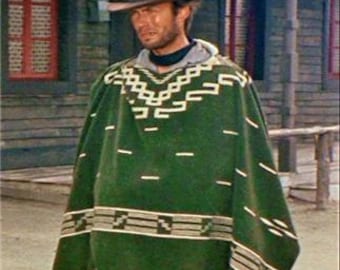 Clint Eastwood Style Spaghetti Western Cowboy Poncho Costume