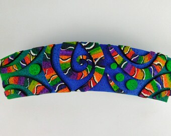 Polymer Clay Barrette. Beautiful OOAK Barrette for Women and Girls. This Rainbow Barrette is an Elegant Barrette for Hair.