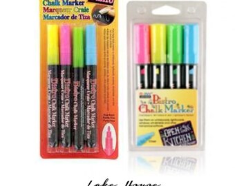 SALE Neon Chalk Markers. NEON Bistro Markers, Chalk Board Markers, Specialty Markers, Glass Markers SALE