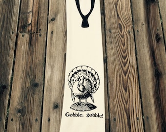 Gobble, Gobble and Wishbone Dish Towel