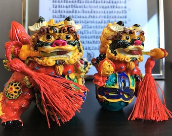 Foo Dog Figurine Pair of Guardians for the home