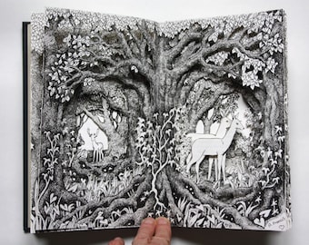Deer in the Forest Altered Book