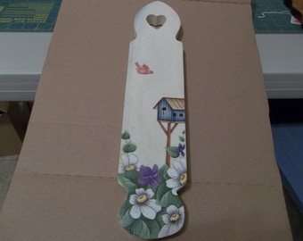 Tole painted wooden WALL HANGING.
