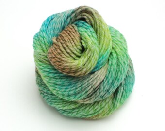 Deep Forest, Twisted, Hand Dyed, Hand Painted, Worsted, Yarn